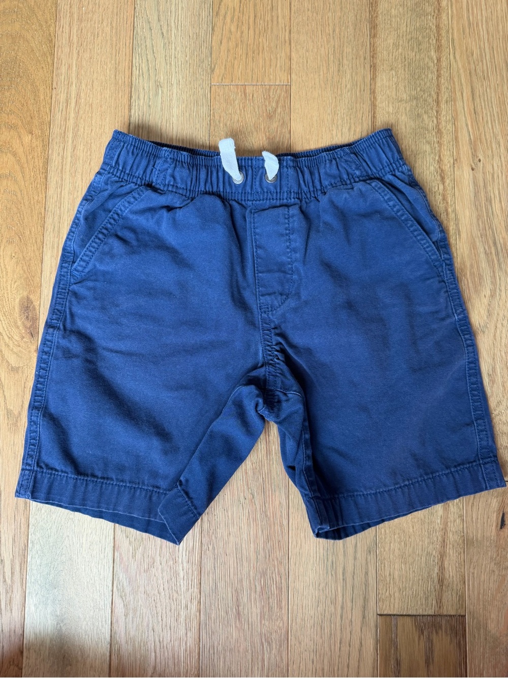 Hanna Andersson Boys Navy Blue Pull-On Chino Shorts Size 6-7 120cm